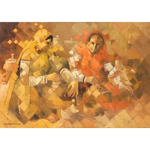 Lal Muhammad Pathan, 21 x 31 Inch, Oil on Canvas, Figurative Painting, AC-LM-008